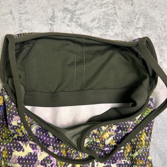 Lululemon Power Y Tank Womens 2 Shelf Bra Fall Floral Multicolor Stretch Active - Picture 9 of 9